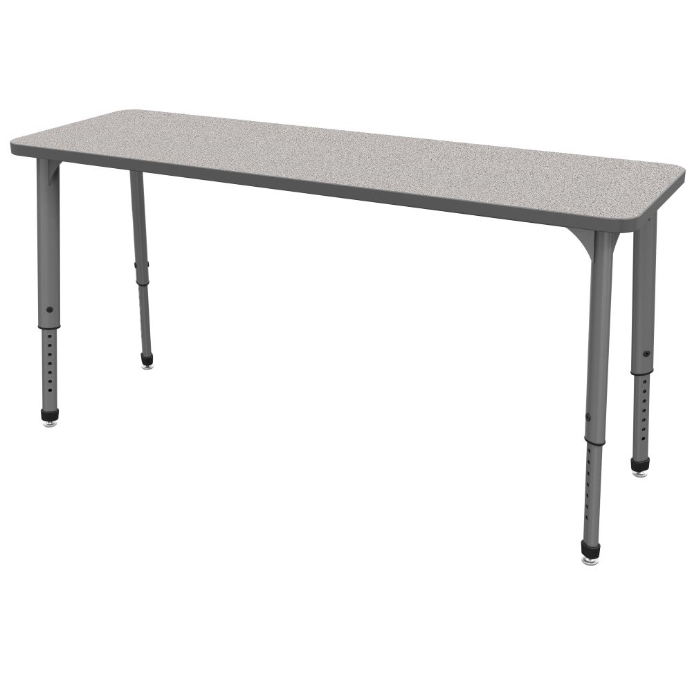 Marco Group Apex Series Adjustable Rectangle 60inW Student Desk, Gray Nebula/Gray MPN:38-2222-78-GRY