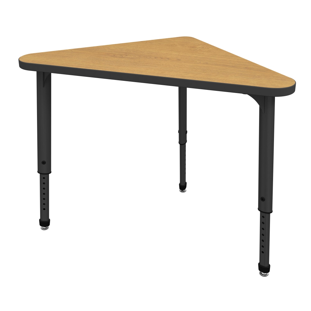 Marco Group Apex Series Adjustable Triangle 41inW Student Desk, Solar Oak/Black MPN:38-2272-49-BLK
