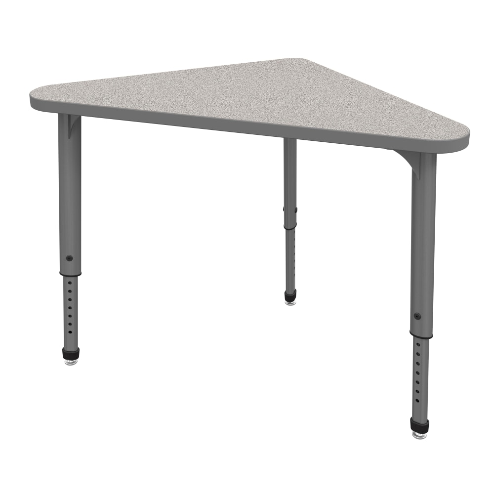 Marco Group Apex Series Adjustable Triangle 41inW Student Desk, Gray Nebula/Gray MPN:38-2272-78-GRY
