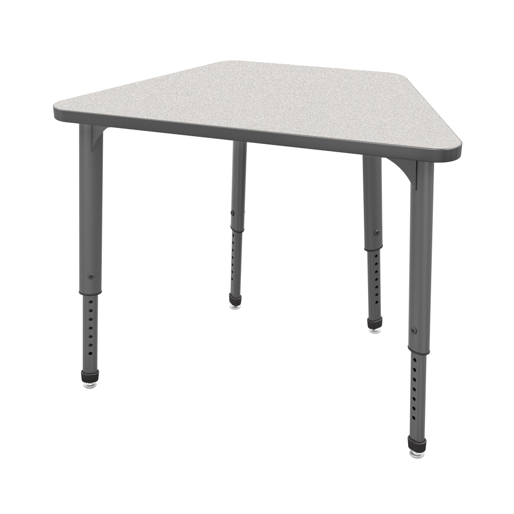 Marco Group Apex Series Adjustable Trapezoid 36inW Student Desk, Gray Nebula/Gray MPN:38-2284-78-GRY