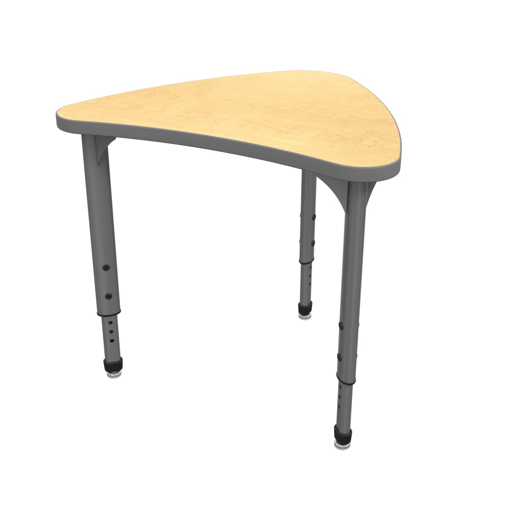 Marco Group Apex Series Adjustable Chevron 30inW Student Desk Student Desk, Fusion Maple/Gray MPN:38-2292-61-GRY