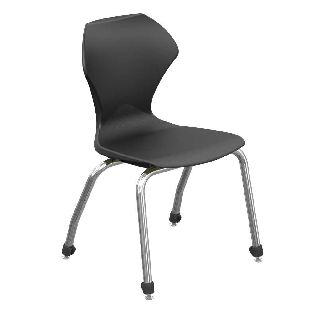 Marco Group Apex Series Stacking Chairs, 16-Inch, Black/Chrome, Set Of 4 MPN:38101-16CR-ABK