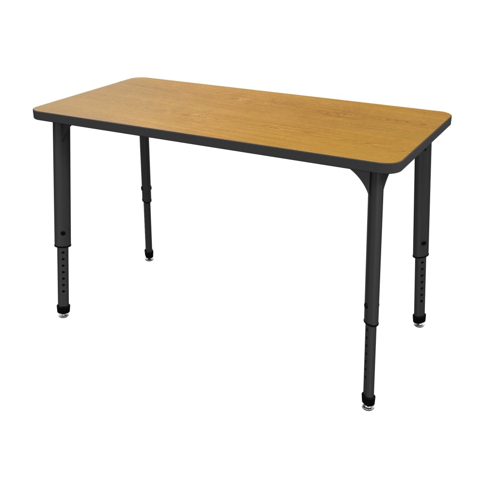 Marco Group Apex Series 48inW Adjustable Height Rectangular Table, Solar Oak/Black MPN:38-2226-49-BLK