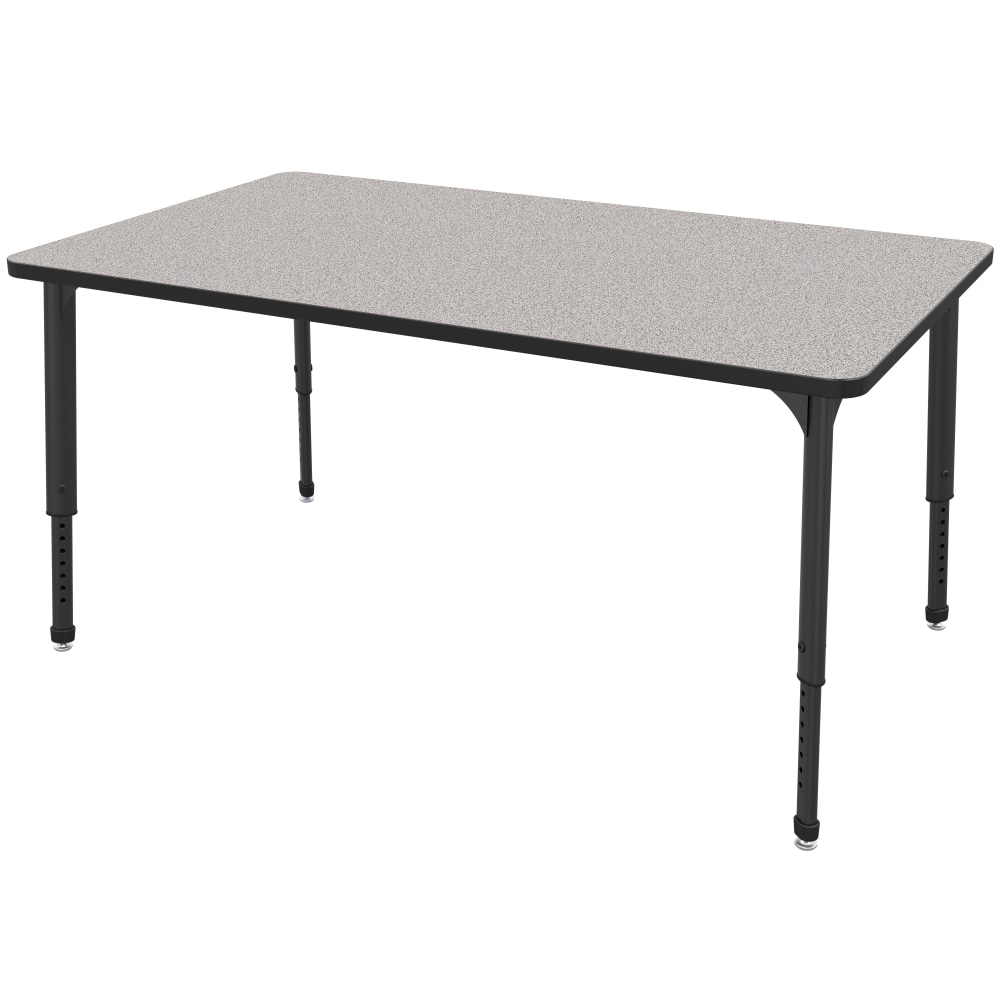 Marco Group Apex Series Rectangle Adjustable Table, 30inH 60inW x 30inD, Gray Nebula/Black MPN:38-2237-77-BLK