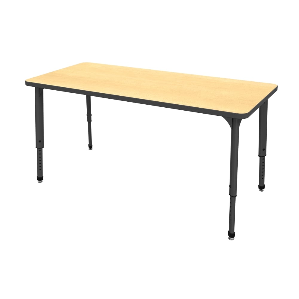 Marco Group Apex Series Rectangle Adjustable Table, 30inH 72inW x 30inD, Maple/Black MPN:38-2238-50-BLK