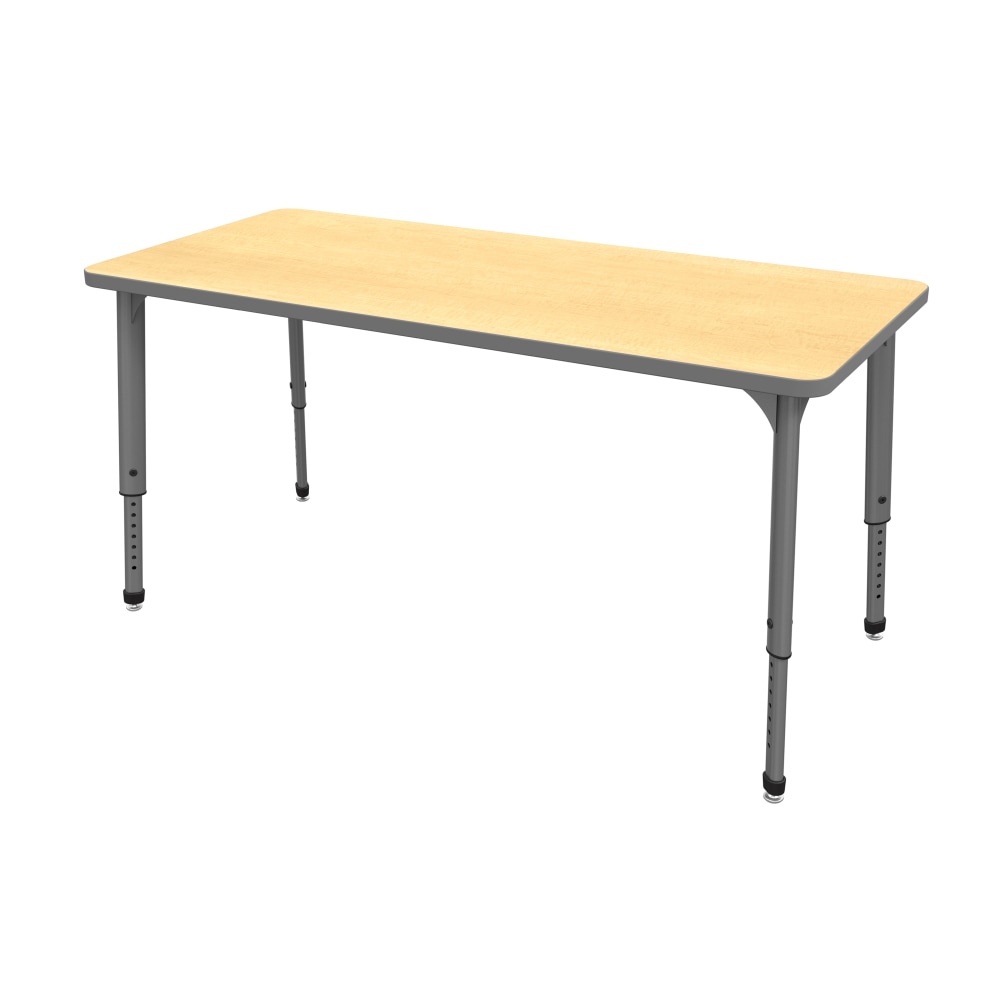 Marco Group Apex Series Rectangle Adjustable Table, 30inH 72inW x 30inD, Maple/Gray MPN:38-2238-61-GRY