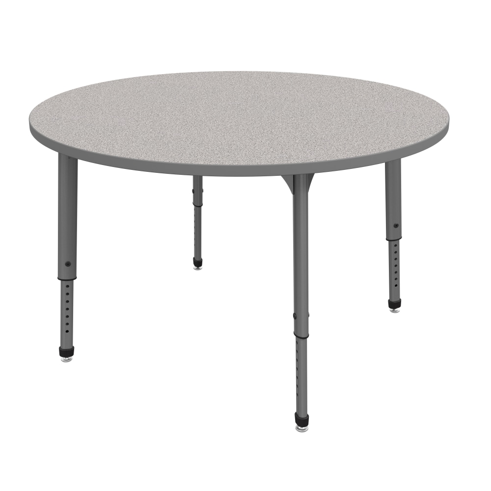 Marco Group Apex Series Round Adjustable Tables, 30inH x 48inW x 48inD, Gray Nebula/Gray MPN:38-2266-78-GRY