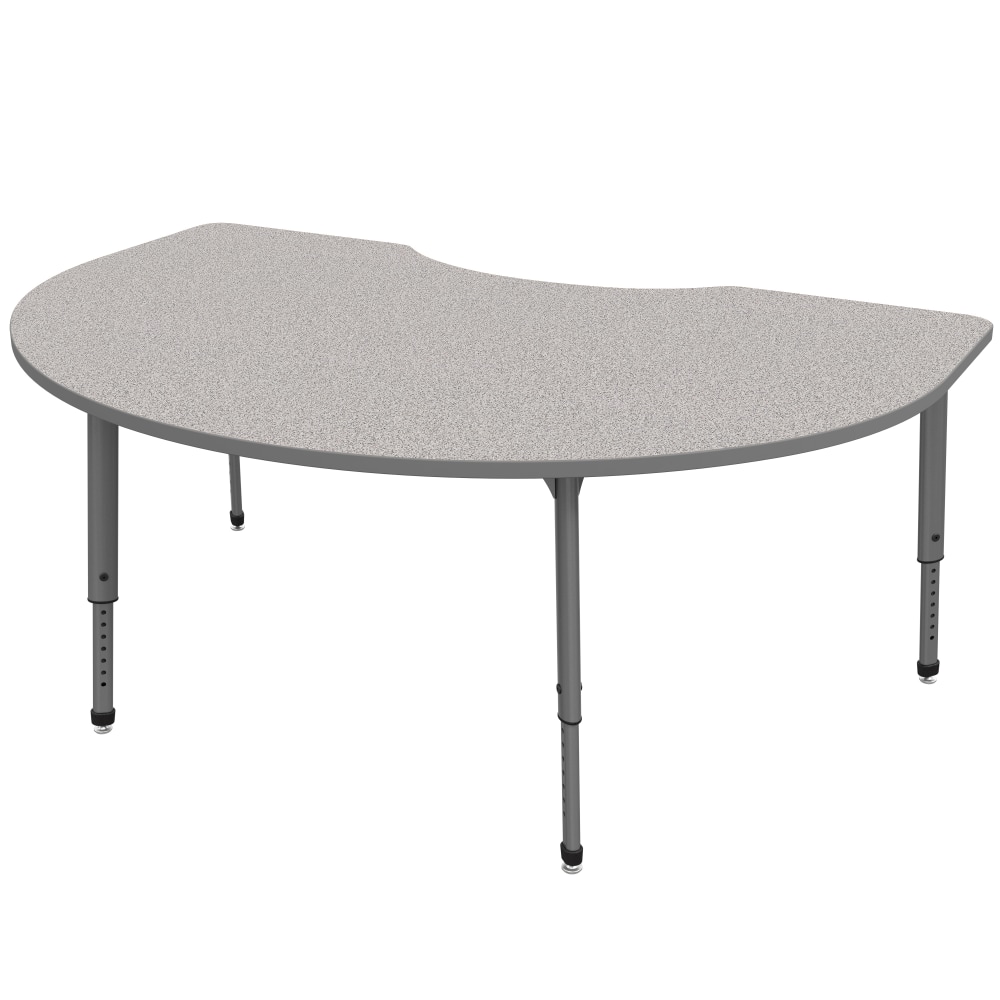 Marco Group Apex Series Adjustable Height Kidney Table, 30inH x 72inW x 48inD, Gray Nebula/Gray MPN:38-2268-78-GRY