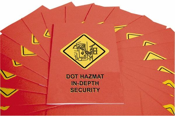 15 Qty 1 Pack DOT In-Depth HazMat Security Training Training Booklet MPN:B0000390EX