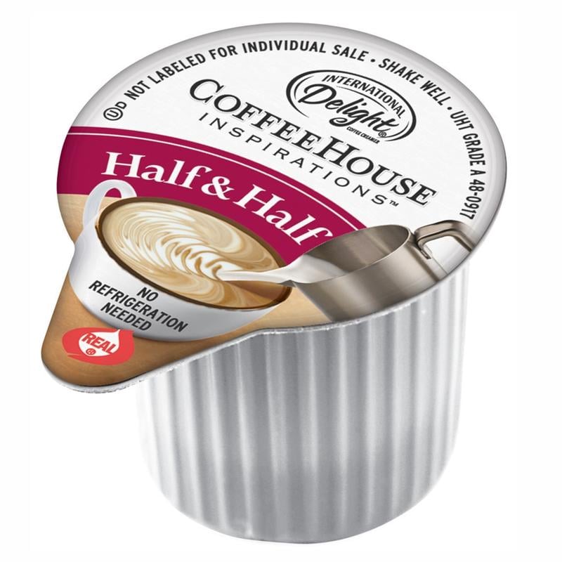 International Delight Half-And-Half Liquid Coffee Creamer Single-Serve Tubs, Original Flavor, 0.304 Oz, Box Of 180 Tubs (Min Order Qty 4) MPN:112696