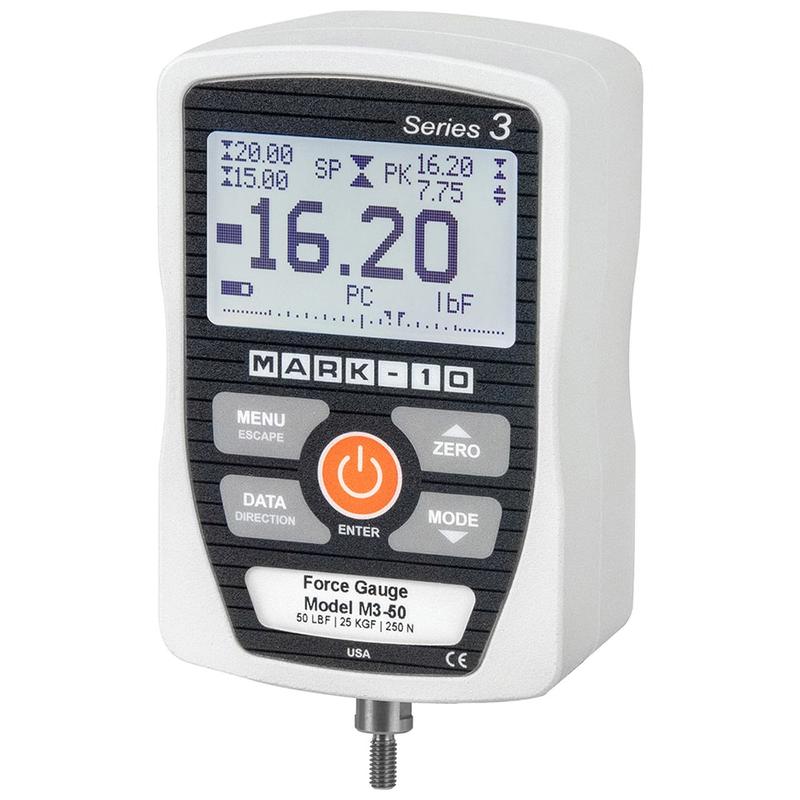Digital Force Gage: 0.25 lb Capacity, 0.0002 lb Resolution MPN:M3-025