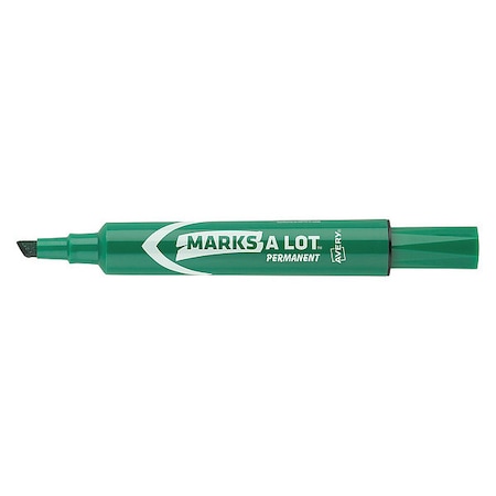 Desk-Style Permanent Marker, Chisel Tip, Green MPN:7170907885