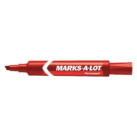 Desk-Style Permanent Marker, Chisel Tip, Red MPN:7170907887