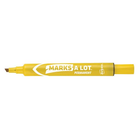 Large Desk-Style Permanent Marker, Chisel Tip, Yellow MPN:7170908882