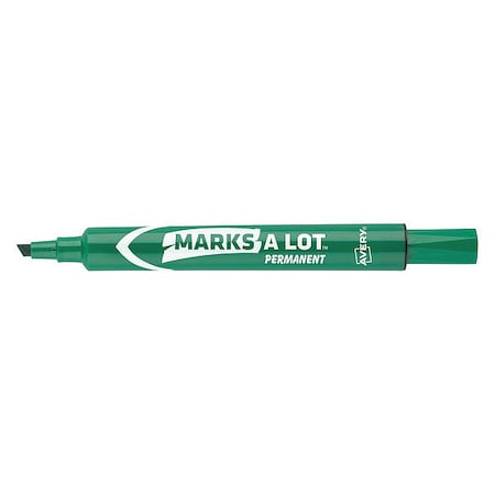 Large Desk-Style Permanent Marker, Chisel Tip, Green MPN:7170908885