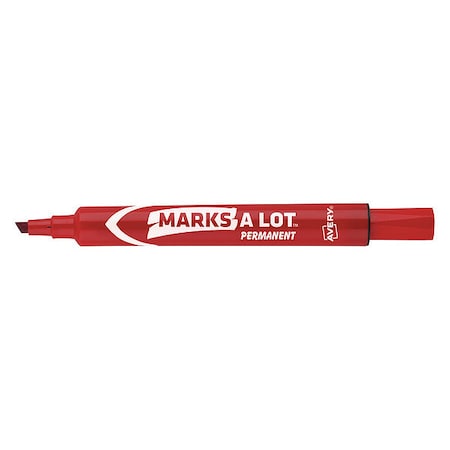 Large Desk-Style Permanent Marker, Chisel Tip, Red MPN:7170908887