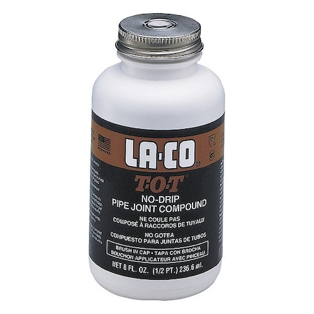 Pipe Thread Sealant 8 fl oz, Brush-Top Can, T-O-T, Gray, Paste MPN:12219