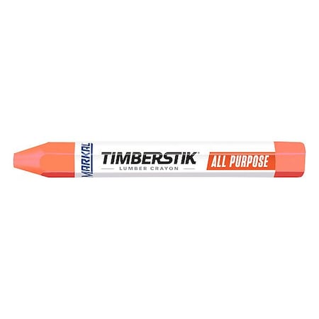 Marking Crayon, 4-3/4 in L, Orange, Wax, PK12 MPN:80354