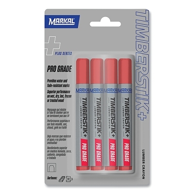 Pro-Ex Lumber Crayon Redcarded 4 Pack MPN:80602
