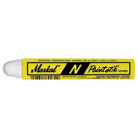 Solid Paint Marker, 4-3/4 in L, White, Paint MPN:82120G