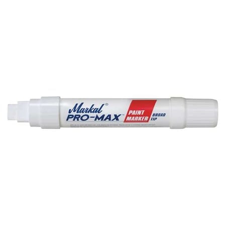 Paint Marker, Medium Tip, White Color Family, Paint MPN:90900