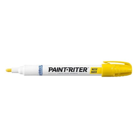 Paint Marker, Medium Tip, Yellow Color Family, Paint MPN:97401G