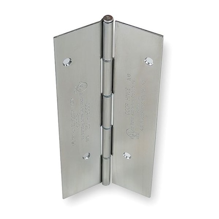 Piano Hinge, Stainless Steel, Full Mortise Mounting, 1 15/16 in Leaf W x 7 ft Leaf H, Satin MPN:FM300-001-630