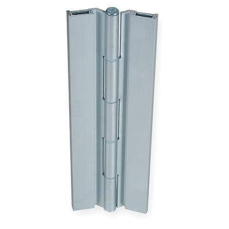 Piano Hinge, Aluminum Alloy, Full Surface Mounting, 1 5/8 in Leaf W x 7 ft Leaf H, Clear Anodized MPN:FS102-001-628