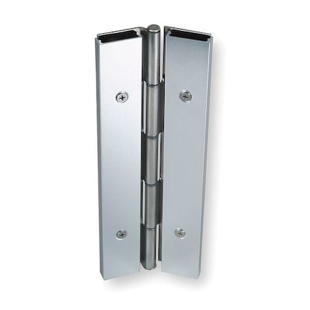 Piano Hinge, Stainless Steel, Full Surface Mounting, 1 11/16 in Leaf W x 7 ft Leaf H, Satin MPN:FS302-001-630