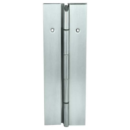 Piano Hinge, Stainless Steel, Full Surface Mounting, 1 11/16 in Leaf W x 8 ft Leaf H MPN:FS302-002-630-HT-MP