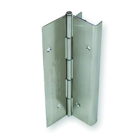 Piano Hinge, Stainless Steel, Adjustable Mounting, 1 3/4 in Leaf W x 7 ft Leaf H, Satin MPN:HG305-001-630