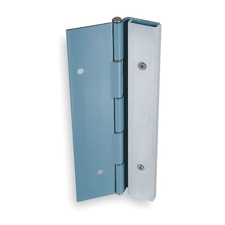 Piano Hinge, Carbon Steel, Half Surface Mounting, 1 3/4 in Leaf W x 7 ft Leaf H, zinc plated MPN:HS203-001-600