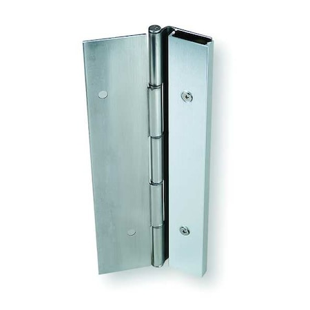 Piano Hinge, Stainless Steel, Half Surface Mounting, 1 3/4 in Leaf W x 8 ft Leaf H, Satin MPN:HS303-002-630