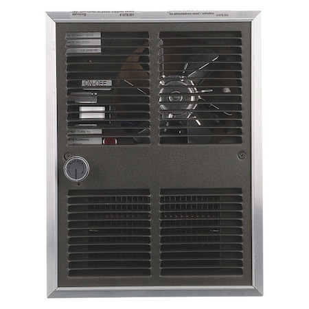 Recessed Electric Wall-Mount Heater, Recessed or Surface, 2250/500 W, 208V AC, Brown/Aluminum MPN:F30522T2DWB