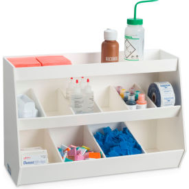 Marketlab™ Fixed Benchtop Organizer with 10 Bins & 1 Shelf 24