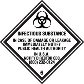 Marketlab™ Hazardous Package Contents Labels 4