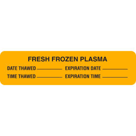 Marketlab™ Fresh Frozen Plasma Label 3-1/2