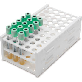 Marketlab™ T-Rack™ Tube Rack for 13mm and 16mm Tubes 50-Place White 13126