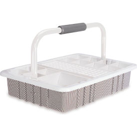 Marketlab™ ABS Plastic Tray with Handle 13mm Black/White 1/Pack 1885-BK