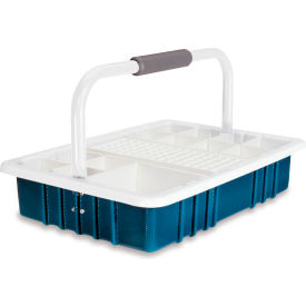 Marketlab™ ABS Plastic Tray with Handle 13mm Teal 1/Pack 1885-TL