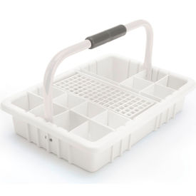Marketlab™ ABS Plastic Tray with Handle 13mm White 1/Pack 1885-WH