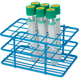 Marketlab™ Half Epoxy Wire Tube Rack For 15mm-16mm Tube 24 Place Blue 2598-BL