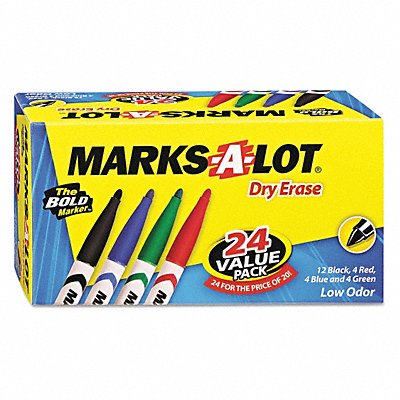 Pen Dry Erase Markers Assorted PK24 MPN:29860