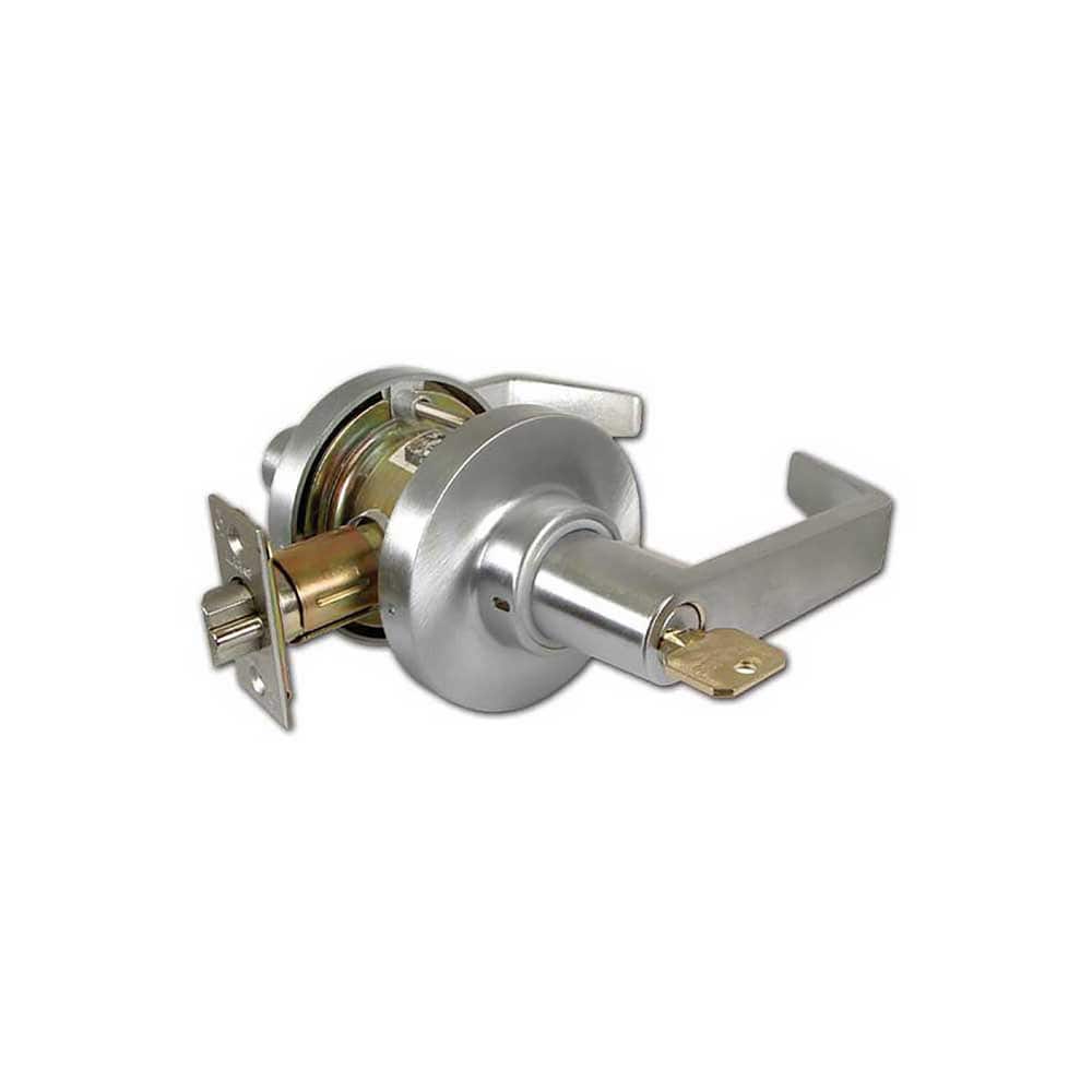 Lever Locksets; Lockset Type: Entry ; Key Type: Keyed Different ; Cylinder Type: Conventional ; Material: Steel ; Finish: Satin Chrome ; Strike Type: ASA Strike MPN:195AB-26D