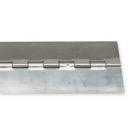 Piano Hinge, Stainless Steel, Full Surface Mounting, 1 1/2 in Leaf W x 12 in Leaf H MPN:4PNN9