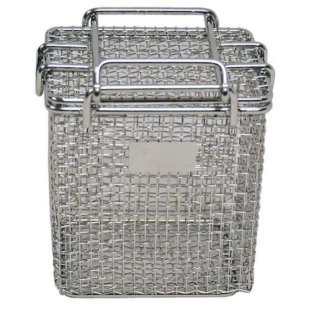 Rectangular Parts Washing Basket, #6 Mesh Size, Stainless Steel, Silver MPN:00-00278001-31