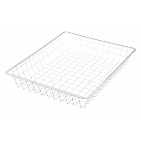 White Wire Tote Basket, 21