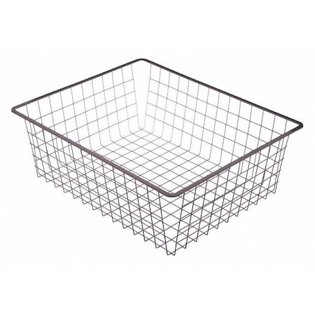 White Wire Tote Basket, 21