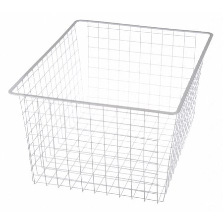 White Wire Tote Basket, 21