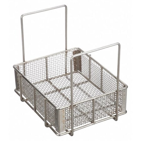 Rectangular Parts Washing Basket, #4 Mesh Size, Stainless Steel, Silver MPN:00-00368185-38